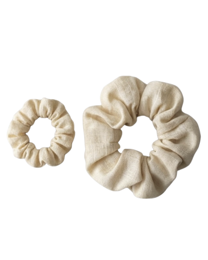 Bamboo Linen Scrunchies
