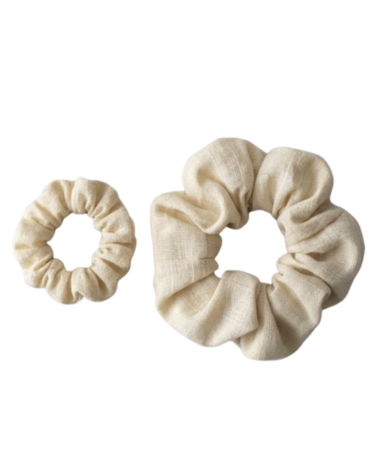 Bamboo Linen Scrunchies