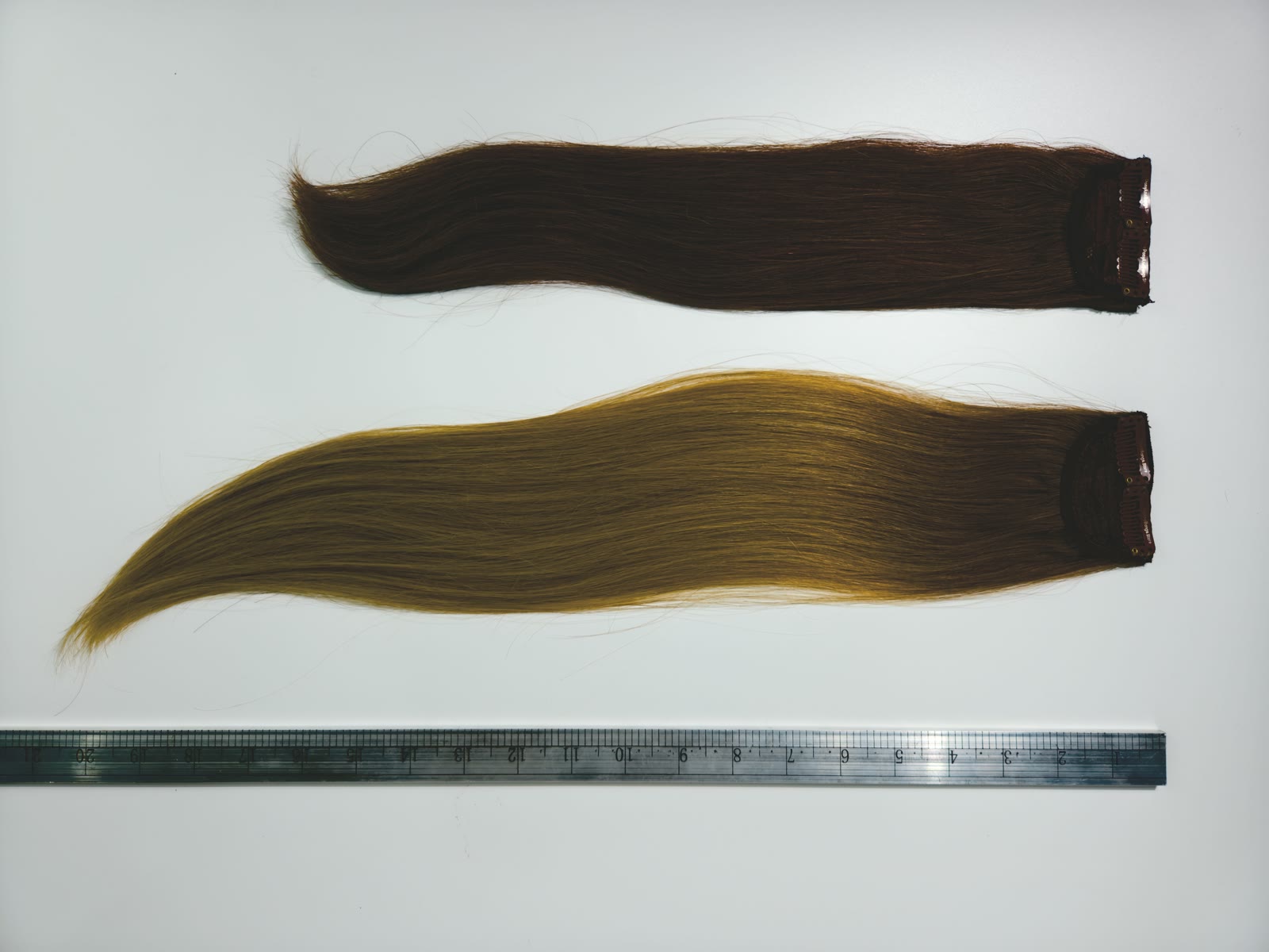 The two bases laid along a ruler, showing their lengths